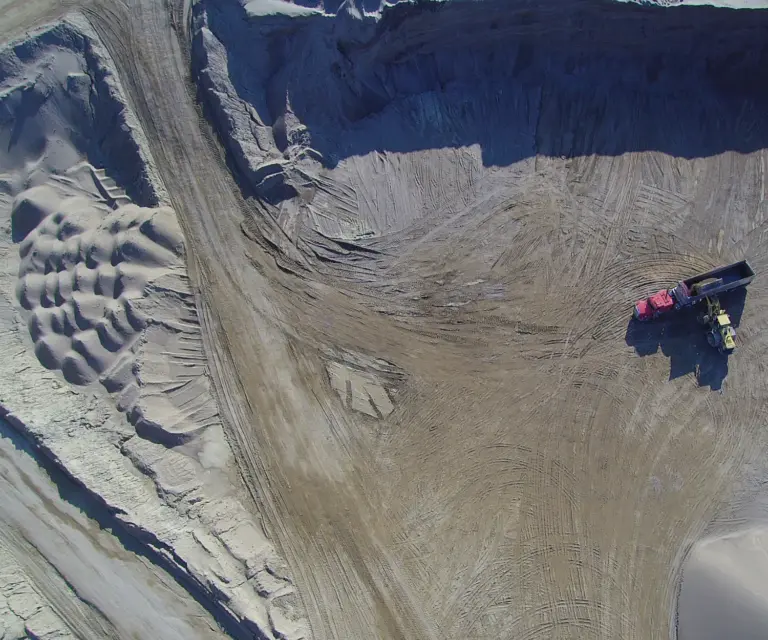 Brock Aggregates Home Page: Stouffville drone shot, the aggregate depot for Ontario.